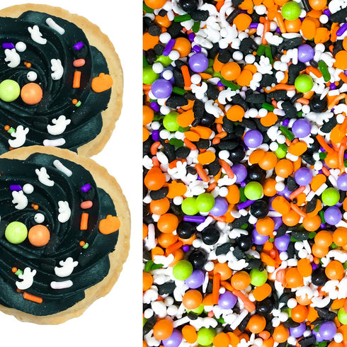 Ghost Bling Edible Ready to Use Confetti Halloween Sprinkles Toppings For Cake Cookie Cupcake Icecream Donuts 4oz...