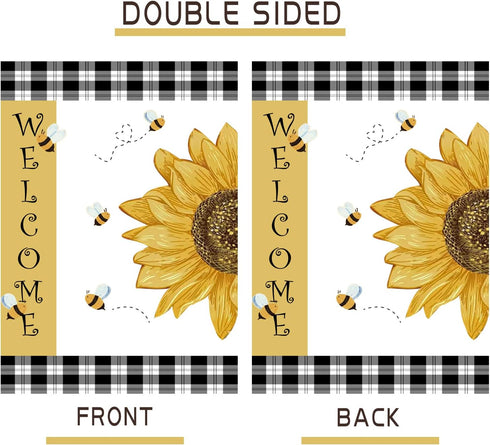 Seasonal Garden Flags 12X18 Inch Double Sided Linen Decor for Welcome, Winter Welcome Garden Flags for Outside, Holiday Yard Outdoor Decoration - ...