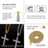 JINAO Iced Out Cubic Zirconia Round Cut Cross Pendant Necklace 18K Gold Plated Diamond Jewelry for Men Women with Stainless Rope Chain...
