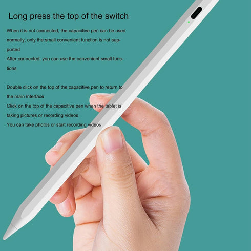 Tablet Stylus Pen, Capacitive Pen Display Power Touch Pen, Magnetic Adsorption Real Time Power Display Screen Pen with 2 Interchangeable Nibs...