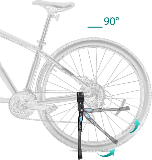 Adjustable Bike Kickstand, Aluminum Bicycle Kickstand, Rear Mount Kickstand, Bike Kick Stand for Mountain Bike/700 Road Bike/BMX for 22'' 24'' 26'...