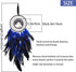 Dreamlike Deep Blue Tree of Life Dream Catcher Wall Decor with Healing Crystal Stone Handmade Feather Dream Catchers Decoration Wall Hanging for G...