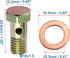 X AUTOHAUX 2 Set Banjo Bolt Brake Fitting Adapter Kit M10x1.5 Brake Line Thread Single Banjo Bolt with 10mm Spacers...
