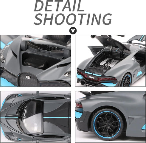 1:32 Bugatti Divo zinc Alloy Pull Back Car Diecast Electronic Toys with Lights and Music,Decorative,Mini Vehicles Toys for Kids,Boyfriend,Young Pe...