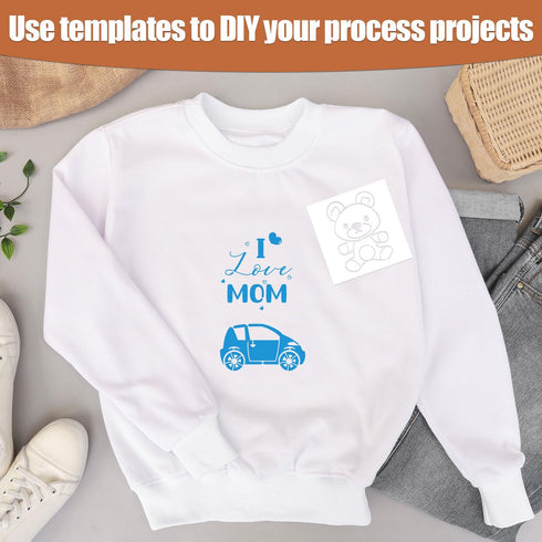 22pcs Baby Shower Stencils, 5.12 Inch Cute Baby Shower Fabric Stencils with Different Patterns Baby Stencils for Fabric Reusable Painting Stencils...