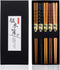 Heim Concept 5- Pairs Natural Wood Chopsticks Reusable Chinese Korean Japanese Chopsticks Set Bamboo Chop Stick...