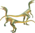 Gemini&Genius 2Pcs Compsognathus Dinosaur Toy Figurines with Moveable Jaw, Realistic Dinos Toys, Small Dinosaur Action Figure Toys, Great Gifts fo...