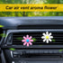 Cute Flower Floral Steering Wheel Cover, Embroidery Cute Flower Car Accessories Set with 2 Air Vent Clip Flowers, Universal Auto Interior Decor fo...