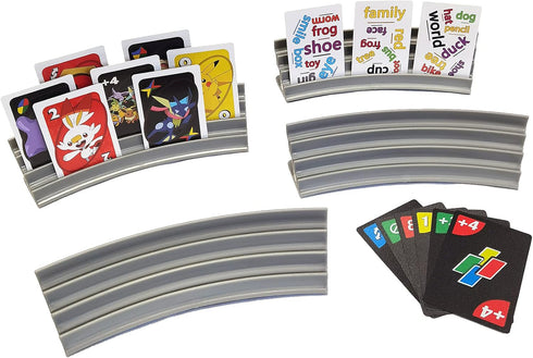 Extendable Plastic Playing Card Holder Set of 4 (Grey), Card Holders for Card Games...