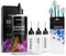 Alcohol Ink Blending Solution (4-Ounce), Pixiss Alcohol Ink Blending Solution Tools, Pixiss Needle Tip Applicator and Refill Bottles and Funnel - ...