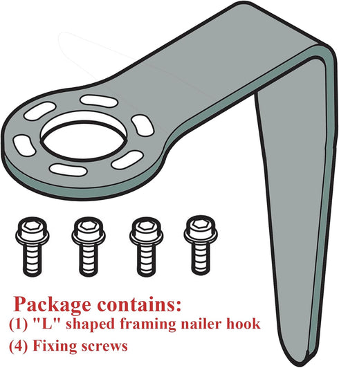 Rafter Hook 889661M for Metabo HPT Tool Hanger Compatible with Hitachi, Lightweight Aluminum, Widely Fit with Adjustable Distance from Screw Hole ...