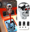 1 PC Car Modified Gear Shift Head, 1.68" x 2.67" Alloy Cool 3D Skull Shape Shift Knob with LED Light, Unique Personalized Accessories, Suitable fo...