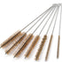 Tube Brush Kit Stainless Steel Brass Wire Bottle Wire Tube Brushes11'' Long-Handle Bristle Cleaning, 6mm/8mm/10mm/12mm/15mm/20mm/22mm Brass Tube B...