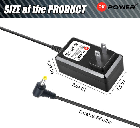 PKPOWER AC DC Adapter for Kodak Easyshare 4 MP 6 MP M380 M381 M340 M341 M420 M853 M863 M873; Power Supply for V530 V610 V70 V803 Z1015 M1093IS M89...