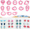 Keoker Ocean Animal Clay Cutters, Sea Animal Clay Cutters for Polymer Clay Jewelry, 12 Shapes Animal faces Clay Earring Cutters, Small Earring Cut...