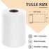 White Tulle Fabric Roll 6 Inch by 100 Yards (300 feet) Sheer Tulle Ribbon for Christmas Gift Wrapping Tutu Skirt Wedding Baby Shower Party Decorat...