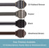 Kenney KN71712 Beckett Soft Square End Standard Decorative Window Curtain Rod, 28-48" Adjustable Length, Weathered Brown Finish, 5/8" Diameter Ste...