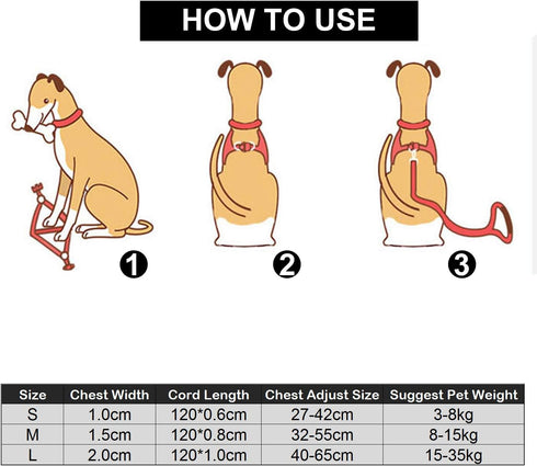Dog Harness and Leash Set Adjustable Heavy Duty No Pull Puppy Pet Back Clip Halter Harnesses Anti-Twist Walking Rope Nylon Leashes for Large Mediu...