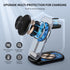 3 in 1 Magnetic Wireless Chargers for iPhone Devices,Fast Foldable Mag-Safe Charger Stand with Night Light for iPhone 15/14/13/12 Series,iWatch Ul...