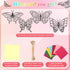 Yeaqee 24 Pack Butterfly Craft DIY Butterflies Suncatcher Paper Crafts Summer Crafts Butterfly Suncatcher Kits Classroom Arts and Crafts Party Fav...