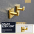 Angle Simple Towel Hook Brushed Gold 2 Pack, 304 Stainless Steel Square Robe Hook for Bathroom...