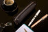 Italy Zippered Fountain Ballpoint Rollerball Pens and Pencils Case Holder Pouch Genuine Full Grain Soft Nappa Leather (Nappa Brown)...