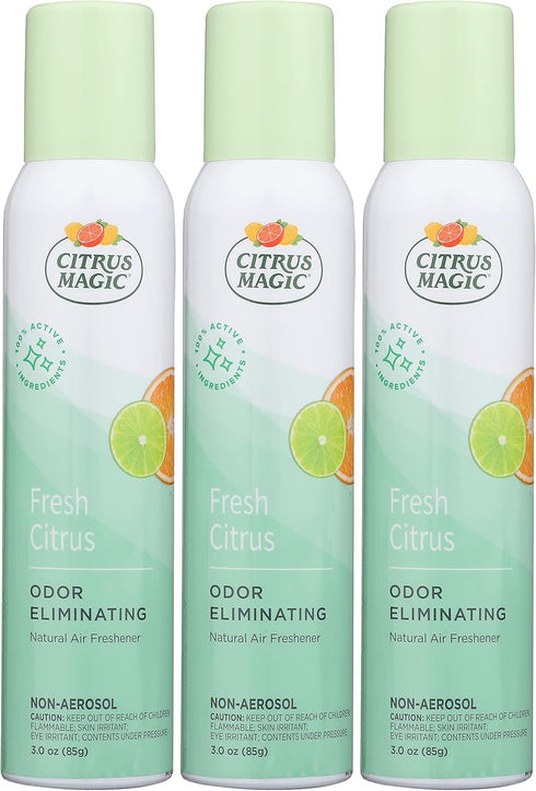 Citrus Magic freshner Magic Natural Odor Eliminating Air Freshener Spray, 3 Fl Oz (Pack of 3), Fresh Citrus, 3 Count...