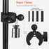Peastrex Ipad Holder for Mic Stand, Tablet Phone Holder Micophone Music Stand Mount Adjustable Rotatabe with Super Handle Clamp for iPad Pro 12.9 ...