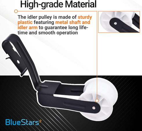 Ultra Durable 691366 Dryer Idler Pulley Replacement Part by BlueStars - Easy to Install - Exact Fit for Whirlpool Kenmore Maytag Dryers - Replaces AP6010582 PS11743765 WP691366 337116 337407