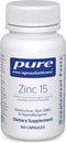 Pure Encapsulations Zinc 15 mg - Zinc Picolinate Supplement for Immune System Support, Growth & Development - for Wound Healing - with Premium Zin...