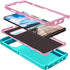 for Galaxy S10 Case,Heavy Duty Shockproof Dust/Drop Poof 3 Layers Full Bady Protection Rugged Case for Galaxy S10,Mint Green/Pink...