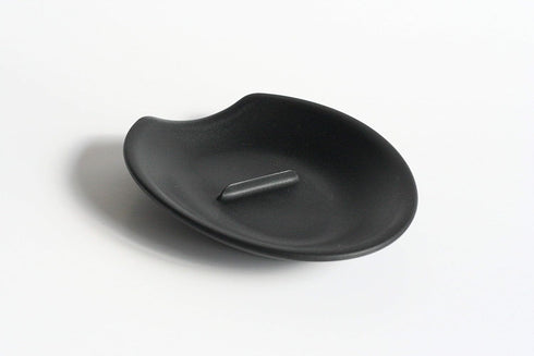 Crack'em Egg Cracker & Spoon Rest (Jet Black) - Perfectly Cracks Eggs & Contains Messes - Easy to Use & Clean - Great for Kids - Prevents Broken Y...
