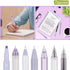 Pack of 7 Gel Pens Coloured Highlighter Writing Set, Aesthetic Retractable Black Gel Pens with 1 Highlighter, Grape Style - Ballpoint Pen 0.5 mm P...