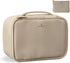 Pocmimut Travel Makeup Bag - Leather Make Up Bags Cosmetic Bags for Women, Large Makeup Organizer Bag with Brush Holder, Makeup Traveling Bag for ...