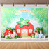 Yeele 7x5ft Strawberry Birthday Backdrop Cartoon Green Tree Rainbow Mushroom House Photography Background Berry One Sweet Girl Birthday Baby Showe...