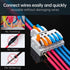 GKEEMARS 10 Pcs Lever Wire Connectors, Quick Wiring Cable Connector Push-in Conductor Terminal Block (2 in 6 Out)...