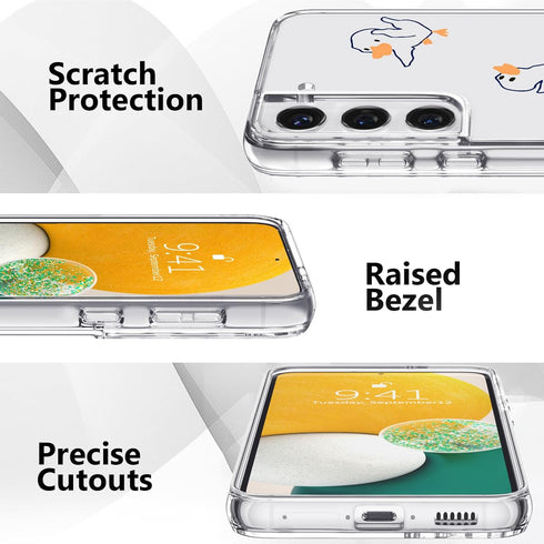 Cute Duck Phone Case for Samsung Galaxy S22 ULTRA Lovely Duck Case Cover Clear Soft TPU Transparent Phone Case Girly Women Protective Phone Cover ...