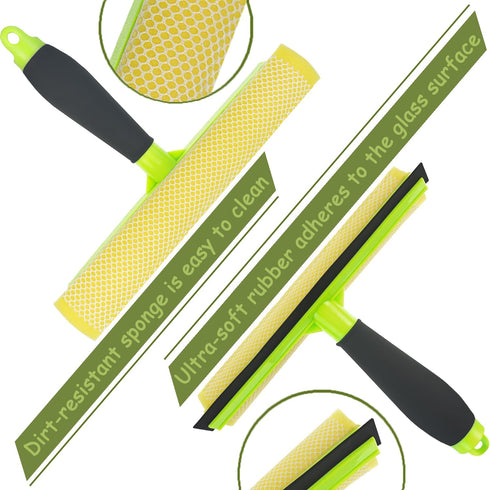 Shower Squeegee Window Squeegee Cleaner for Shower Doors Glass, 2 in 1 Window Cleaning Tool Window Scrubber Handheld Squeegee for Car Windshield w...