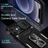 DEERLAMN for iPhone 12 Case,iPhone 12 Pro Case with Slide Camera Cover+Screen Protector(2 Packs),Rotated Ring Kickstand Military Grade Shockproof ...