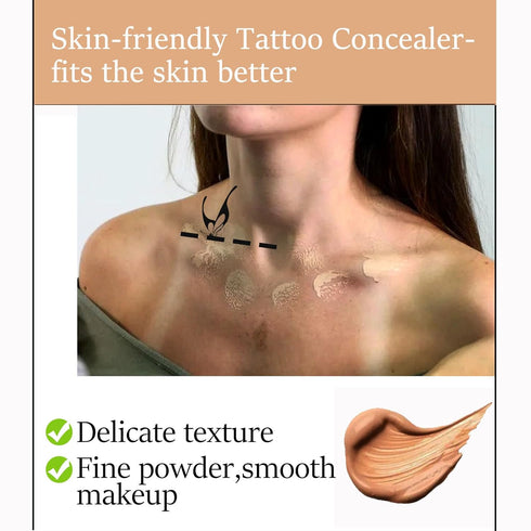 Tattoo Cover Up, Invisible Waterproof Concealer,Long Lasting Professional Skin Makeup Concealer Kit for Body Leg Tattoo, Scars, Dark Spots,Birthma...