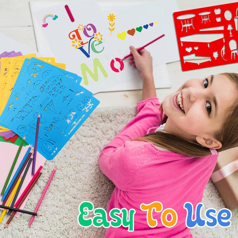 Drawing Stencils for Kids 30 Pieces Kids Stencils for Drawing with 500+ Patterns, Great Art Stencils Gift for Boys Girls Birthday Christmas...