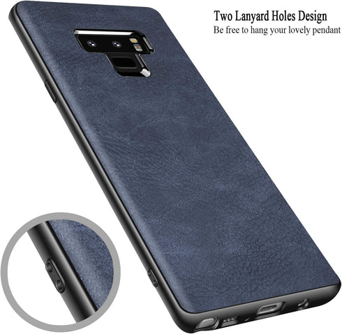 SALAWAT Compatible with Galaxy Note 9 Case Slim PU Leather Vintage Shockproof Phone Cover Lightweight Premium Soft TPU Bumper Hard PC Hybrid Prote...
