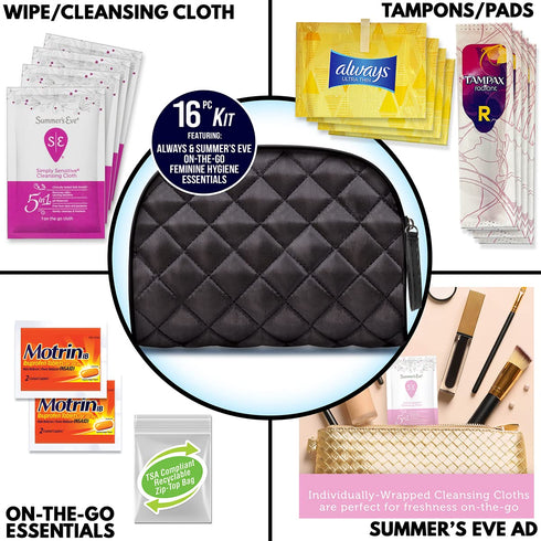 Convenience Kits International Women’s “On-The-Go” Feminine Care Travel Essentials Featuring: Popular Brands You Know and Trust...