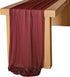 Lookein 10 Feet Burgundy Chiffon Table Runner Sheer Wedding Table Cloth 29x120 Inches Rustic Wedding Decorations French Chiffon Table Runner...