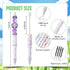 12 Pcs Plastic Beadable Pens Floral Bead Pens Spring Flowers Assorted Bead Pen Ballpoint Pen Shaft Black Ink Beaded Pens with 12 Pcs Refills for D...