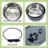 kathson 2 Pcs Dog Kennel Water Bowl, Stainless Steel Crate Water Bowl No Spill, Hanging Metal Pet Food Water Bowl Feeder for Cats Small Medium Dog...