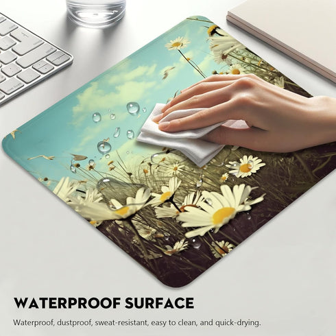 Serenity in Spring Daisies Mouse Pad - A Breath of Fresh Air for Your Desk, Stitched Edges Non-Slip Rubber Base Mouse Pads for Computers Laptop...