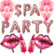32 Pcs Spa Party Decorations Balloons Spa Theme Birthday Party Supplies Lipstick Cosmetics Balloons for Girls Spa Day Makeup Party (pink)...