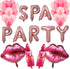 32 Pcs Spa Party Decorations Balloons Spa Theme Birthday Party Supplies Lipstick Cosmetics Balloons for Girls Spa Day Makeup Party (pink)...