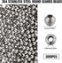 SUNNYCLUE 1 Box 3000Pcs Stainless Steel Beads Bulk 2mm Tiny Mini Round Bead Spacers Ball Beads Crimp Beads Seamed Rondelle Loose Spacer Beads for ...